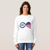 USA-Unendlichkeit-Flagge Sweatshirt (Vorne ganz)
