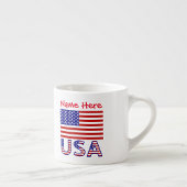 USA United Staaten America Flag Red Personalizatio Espressotasse