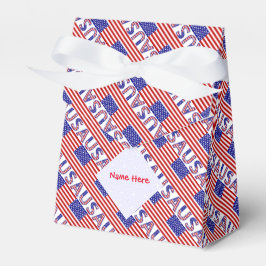 USA United Staaten America Flag Tiled Personalisie Geschenkschachtel
