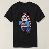 USA United Staaten Boxing Panda Bear T-Shirt (Design vorne)