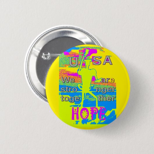USA Unity Design: Hoffnung und Stärke Button (Vorne & Hinten)