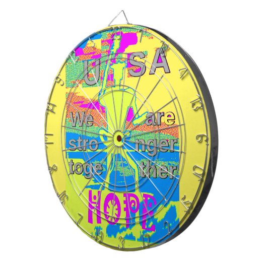 USA Unity Design: Hoffnung und Stärke Dartscheibe (Vorderseite rechts)