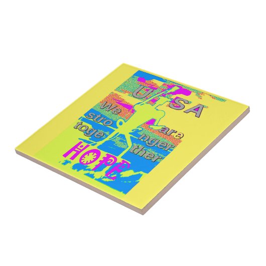 USA Unity Design: Hoffnung und Stärke Fliese (Seite)