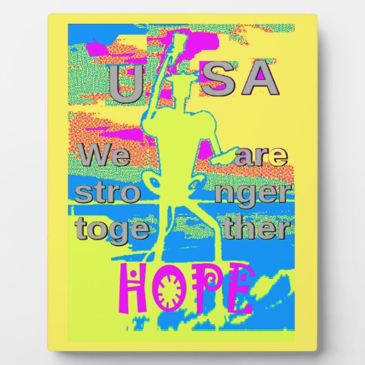 USA Unity Design: Hoffnung und Stärke Fotoplatte (Vorderseite)