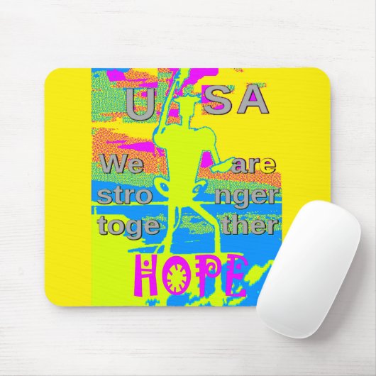 USA Unity Design: Hoffnung und Stärke Mousepad (Mit Mouse)