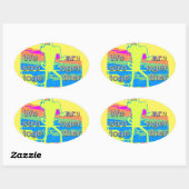 USA Unity Design: Hoffnung und Stärke Ovaler Aufkleber (Blatt)