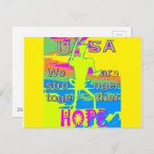USA Unity Design: Hoffnung und Stärke Postkarte (Vorne/Hinten)