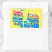 USA Unity Design: Hoffnung und Stärke Rechteckiger Aufkleber (Tasche)