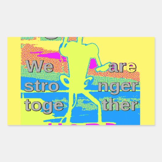 USA Unity Design: Hoffnung und Stärke Rechteckiger Aufkleber (Vorderseite)