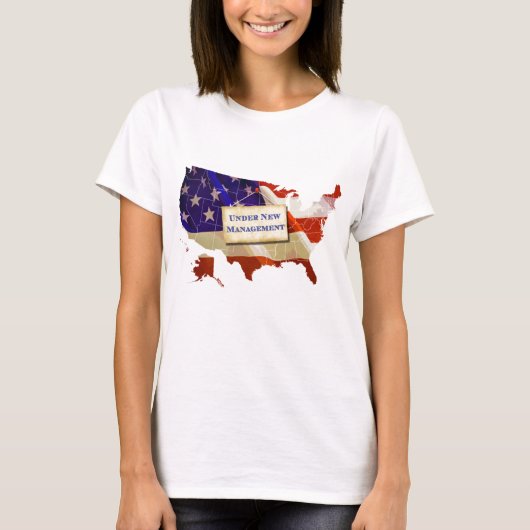 USA: Unter "Neues Management" T-Shirt (Vorderseite)