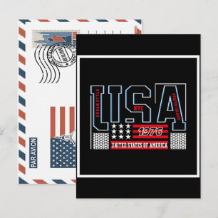 Usa urbaner Stil Vintage-Vektor-Illustration T-Shi Feiertagspostkarte