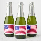 USA US Flag Food and Beverage Set Schaumweinetikett (Flaschen)
