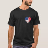 USA US Flag Heart Gips USA L T-Shirt (Vorderseite)