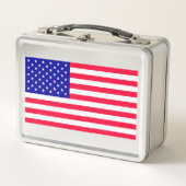 USA US Flag Stainless Lunch Boxes Metall Brotdose (Vorderseite)