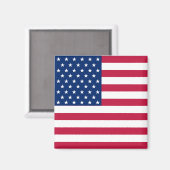 USA US-Flagge 4. Juli Square Kühlschrankmagnet (Vorderseite/Rückseite)