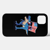 USA US-Flagge Dinosaur TRex Gno Case-Mate iPhone Hülle (Rückseite (Horizontal))