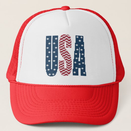 USA-US Flagge-Kappe Truckerkappe (Vorderseite)