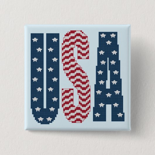 USA-US Flagge-Knopf Button (Vorderseite)