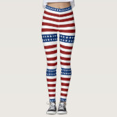 USA US FLAGGE LEGGINGS (Vorderseite)