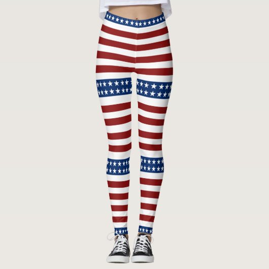 USA US FLAGGE LEGGINGS (Vorderseite)