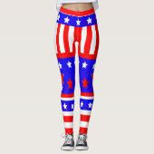 USA US FLAGGE LEGGINGS (Vorderseite)