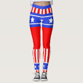 USA US FLAGGE LEGGINGS (Vorderseite)