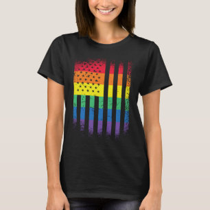 USA US-Flagge LGBT-Stolz Sozialbewegung T-Shirt