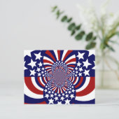 USA US Flagge Patriotic Design Postkarte (Stehend Vorderseite)