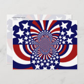 USA US Flagge Patriotic Design Postkarte (Vorne/Hinten)