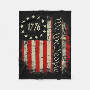 Usa Us Flagge Patriotisch 4. Juli Amerika  Fleecedecke