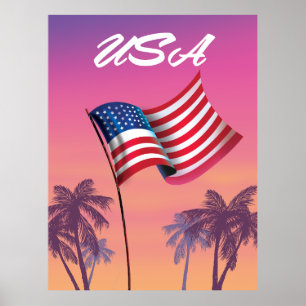 USA US FLAGGE POSTER