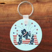 USA US Flagge T - Shirt und Geschenke Schlüsselanhänger (Vorderseite)