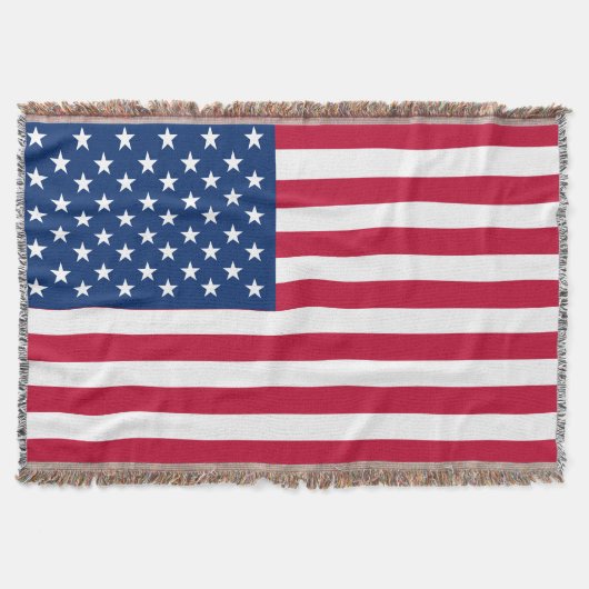 USA - US Flagge unter amerikanischer Flagge Decke (Vorderseite)