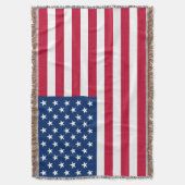 USA - US Flagge unter amerikanischer Flagge Decke (Vorderseite Vertikal)