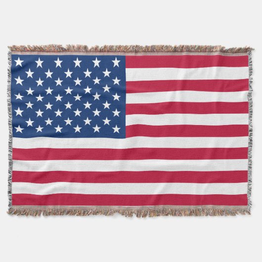 USA - US Flagge unter amerikanischer Flagge Decke (Vorderseite)