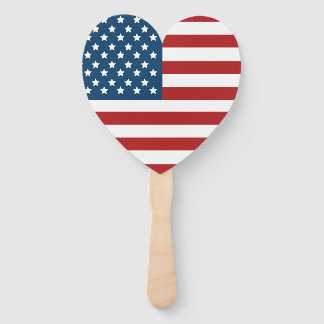 USA - US Flagge unter amerikanischer Flagge Fächer