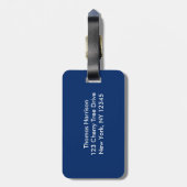 USA - US Flagge unter amerikanischer Flagge Gepäckanhänger (Rückseite vertikal)