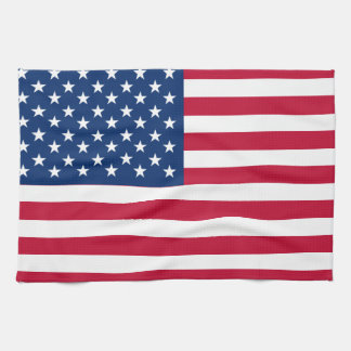 USA - US Flagge unter amerikanischer Flagge Geschirrtuch