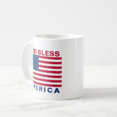 USA - US Flagge unter amerikanischer Flagge Kaffeetasse (Vorderseite Links)