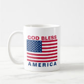 USA - US Flagge unter amerikanischer Flagge Kaffeetasse (Links)
