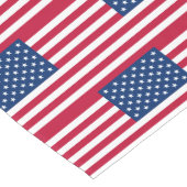 USA - US Flagge unter amerikanischer Flagge Kurzer Tischläufer (Ecke)