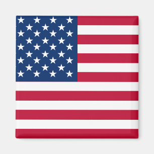 USA - US Flagge unter amerikanischer Flagge Magnet