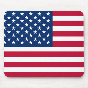 USA - US Flagge unter amerikanischer Flagge Mousepad