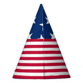 USA - US Flagge unter amerikanischer Flagge Partyhütchen (Rückseite)