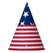 USA - US Flagge unter amerikanischer Flagge Partyhütchen (Links)