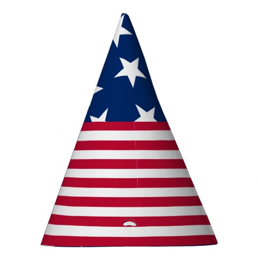 USA - US Flagge unter amerikanischer Flagge Partyhütchen (Rechts)