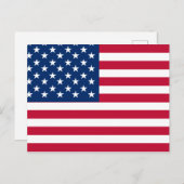 USA - US Flagge unter amerikanischer Flagge Postkarte (Vorne/Hinten)