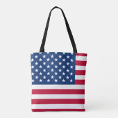 USA - US Flagge unter amerikanischer Flagge Tasche (Rückseite)