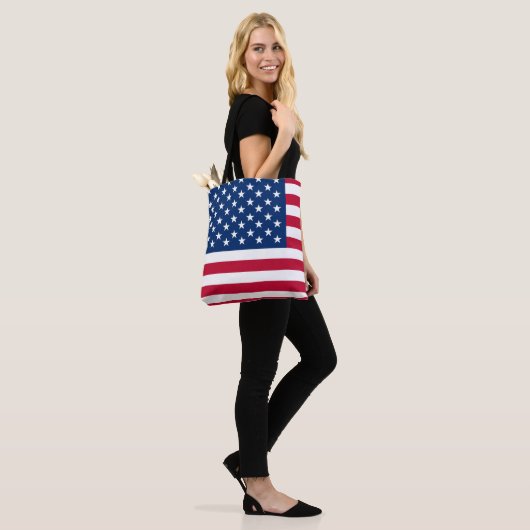 USA - US Flagge unter amerikanischer Flagge Tasche (Am Model)