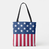 USA - US Flagge unter amerikanischer Flagge Tasche (Rückseite)